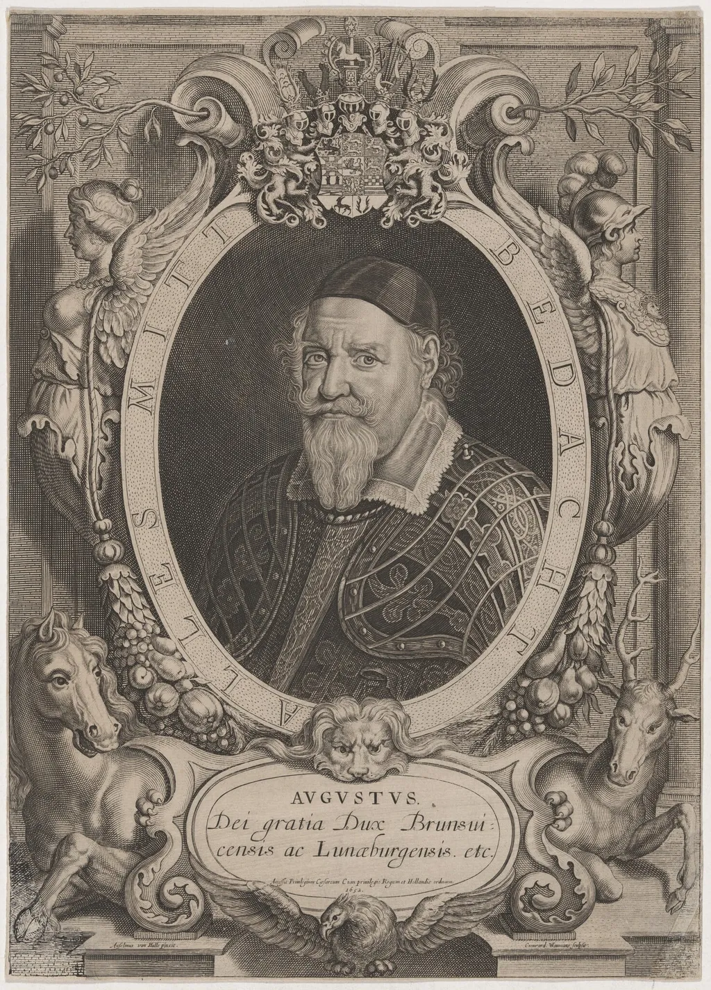 Augustus, Duke of Brunswick, by Conrad Waumans, ink, 1652