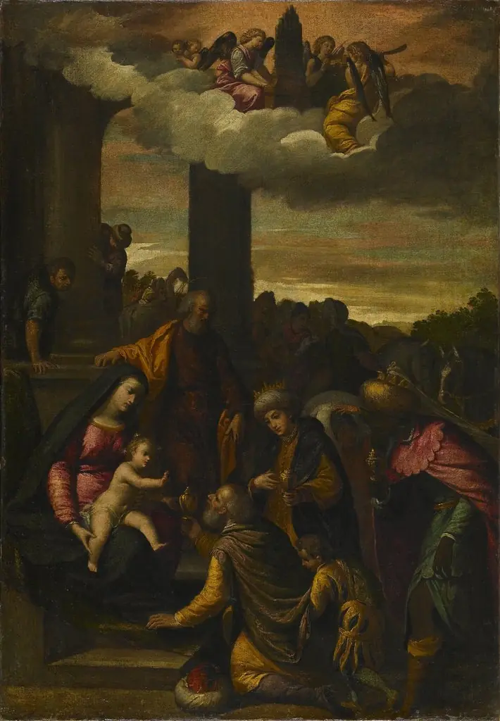 The Adoration of the Magi, by Scarsellino, oil, 1610