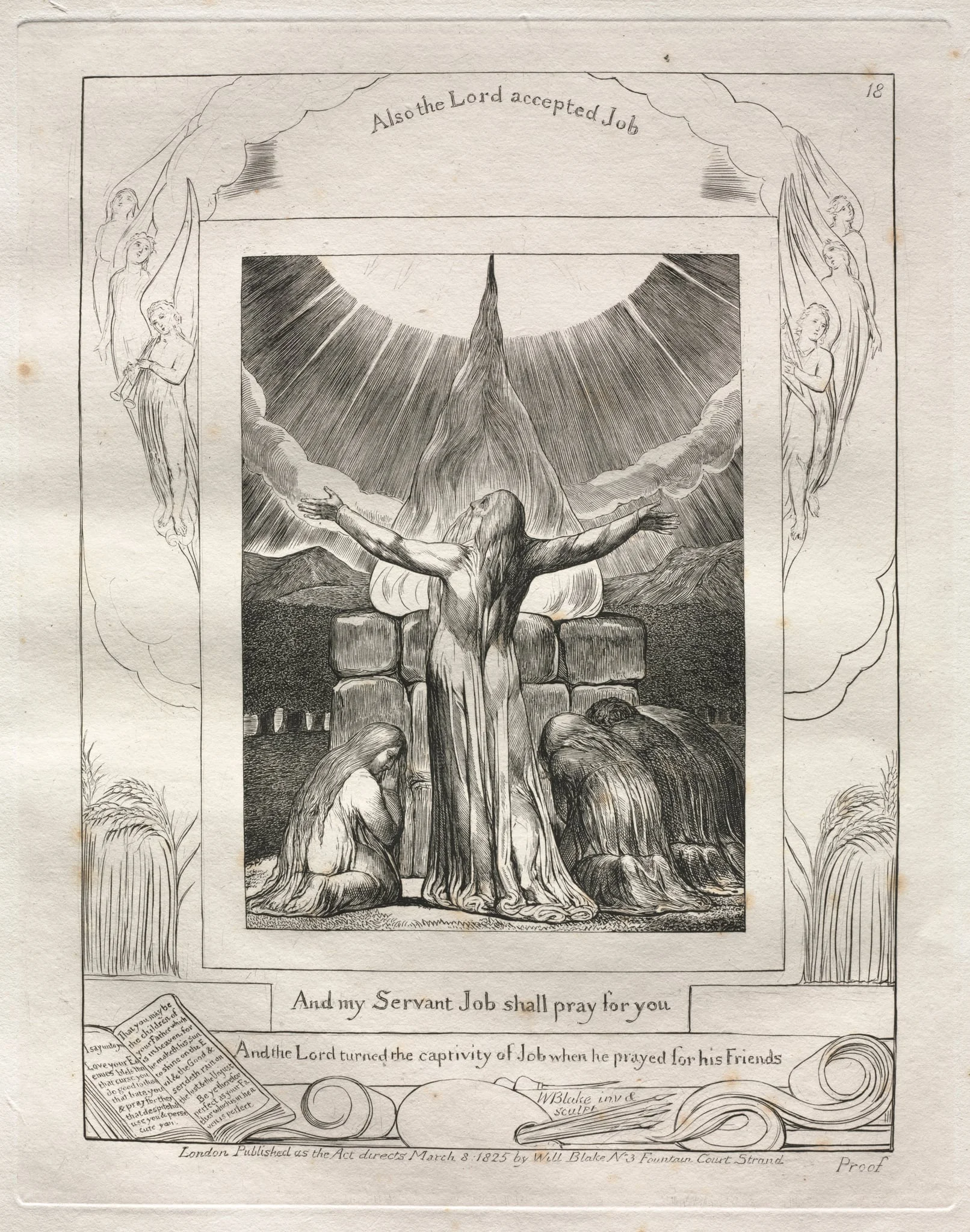 The Book of Job: Pl. 18, And my Servant Job shall pray for you, detail
