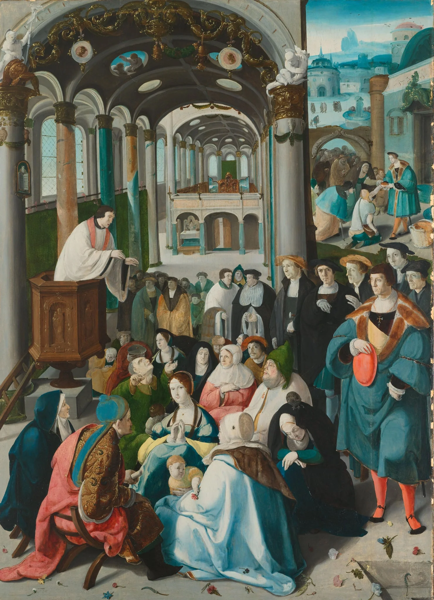 De roeping van Sint-Antonius, detail
