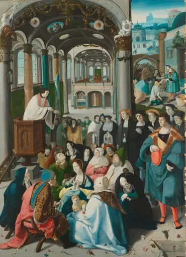 De roeping van Sint-Antonius, by Aertgen van Leyden, unspecified, 1530