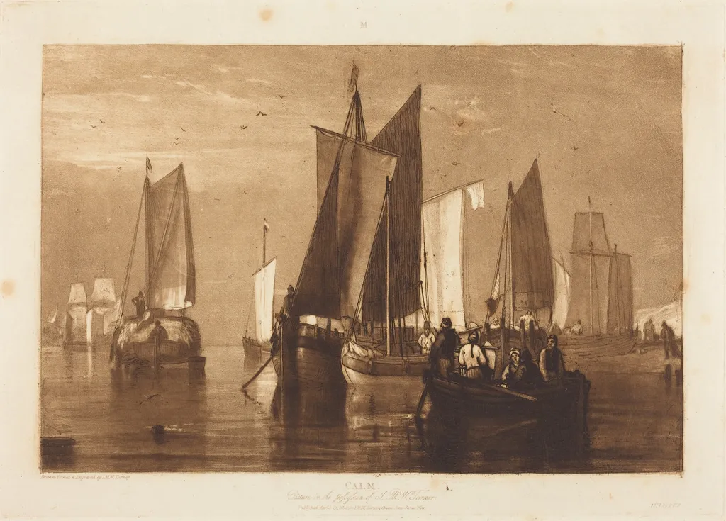 Calm, by Joseph Mallord William Turner, ink, 1812
