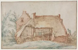 Peasant's Cottage (recto), by Abraham Bloemaert, 1600