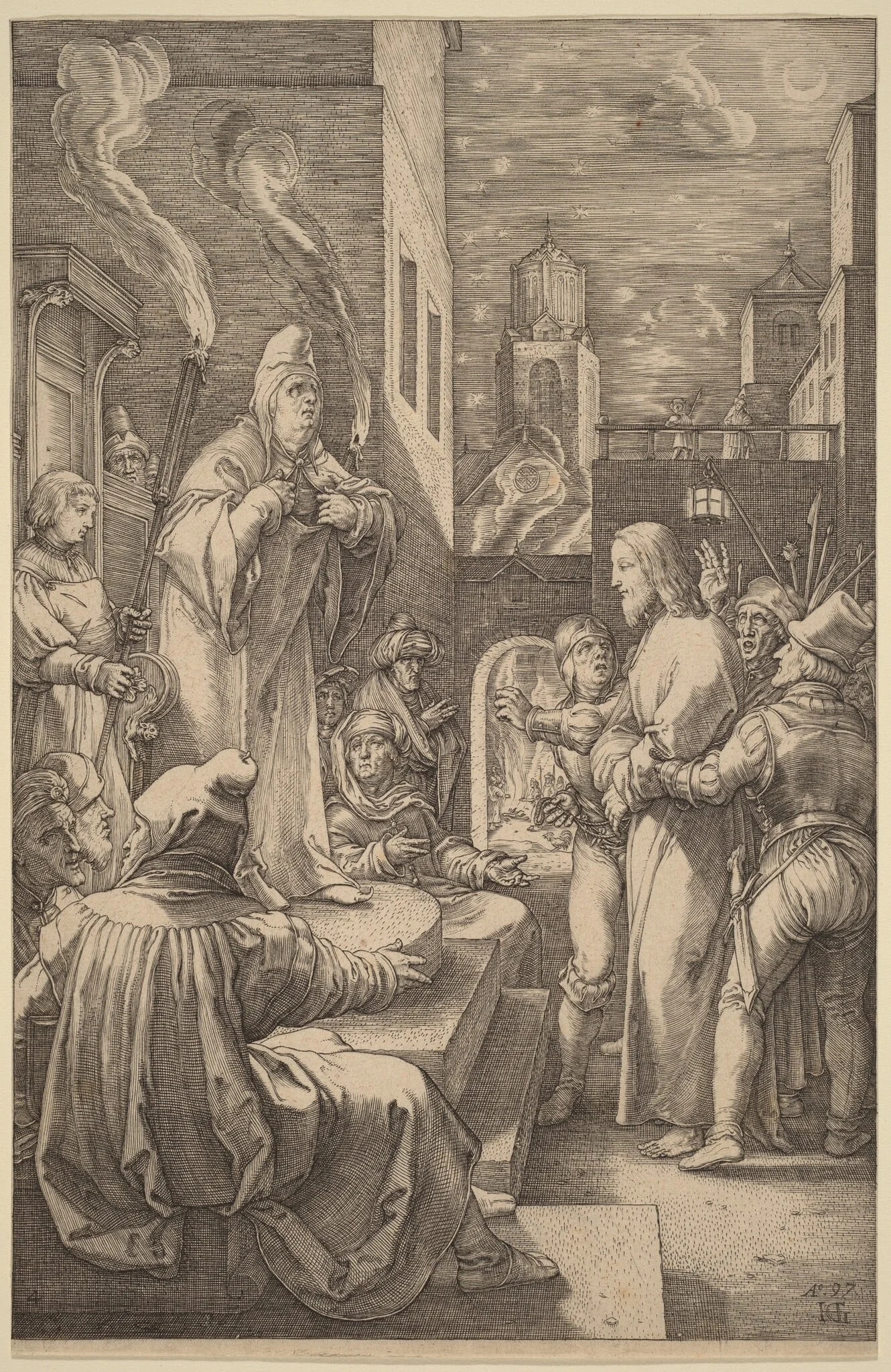 Christ before Caiphas, detail