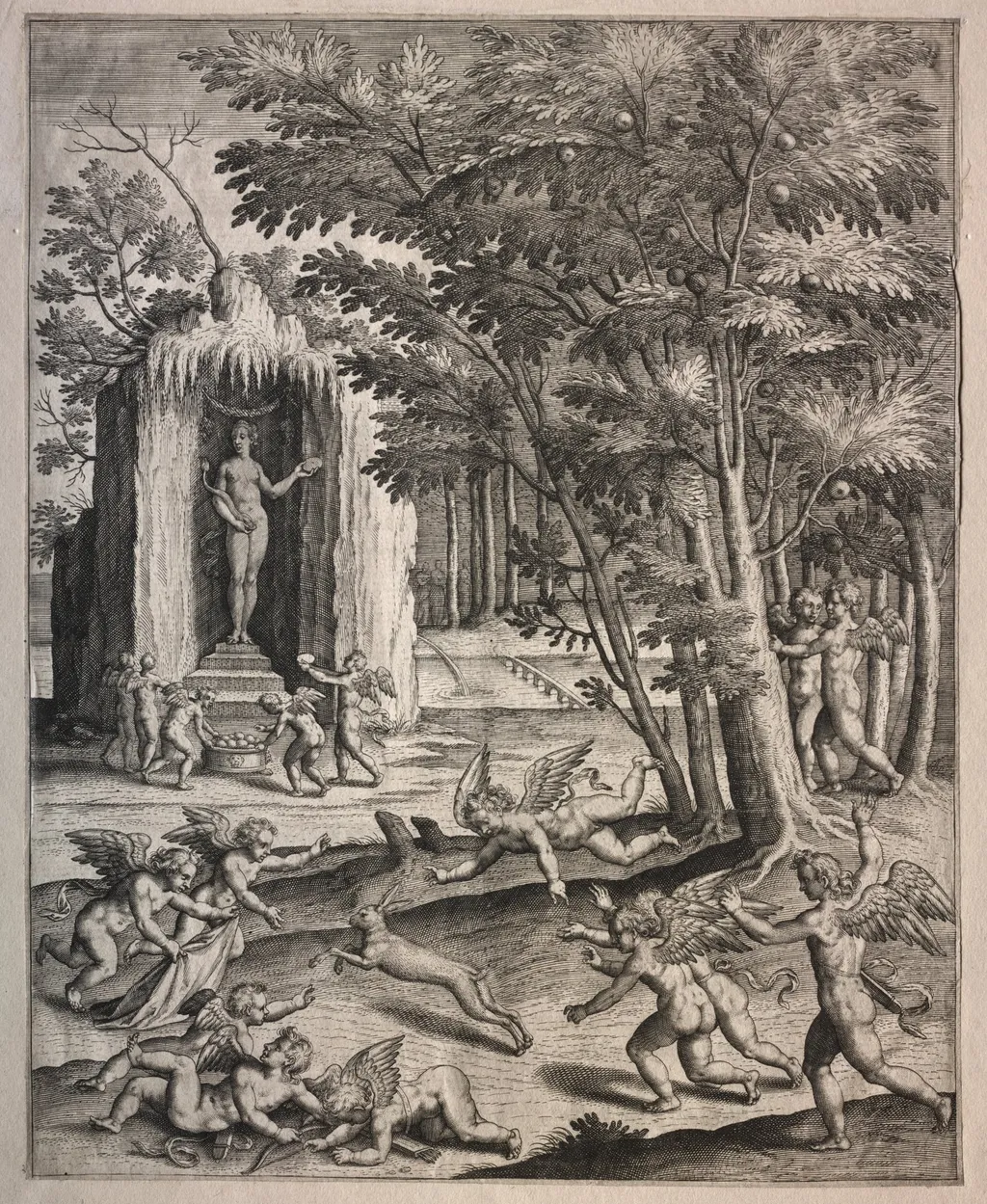 Cupids at Play, by Hieronymus Wierix, 1550