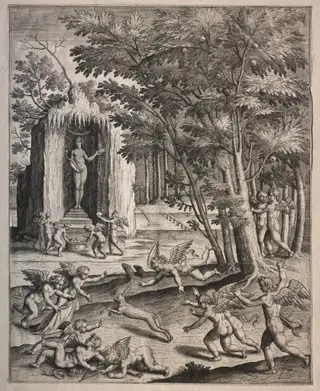 Cupids at Play, by Hieronymus Wierix, 1550