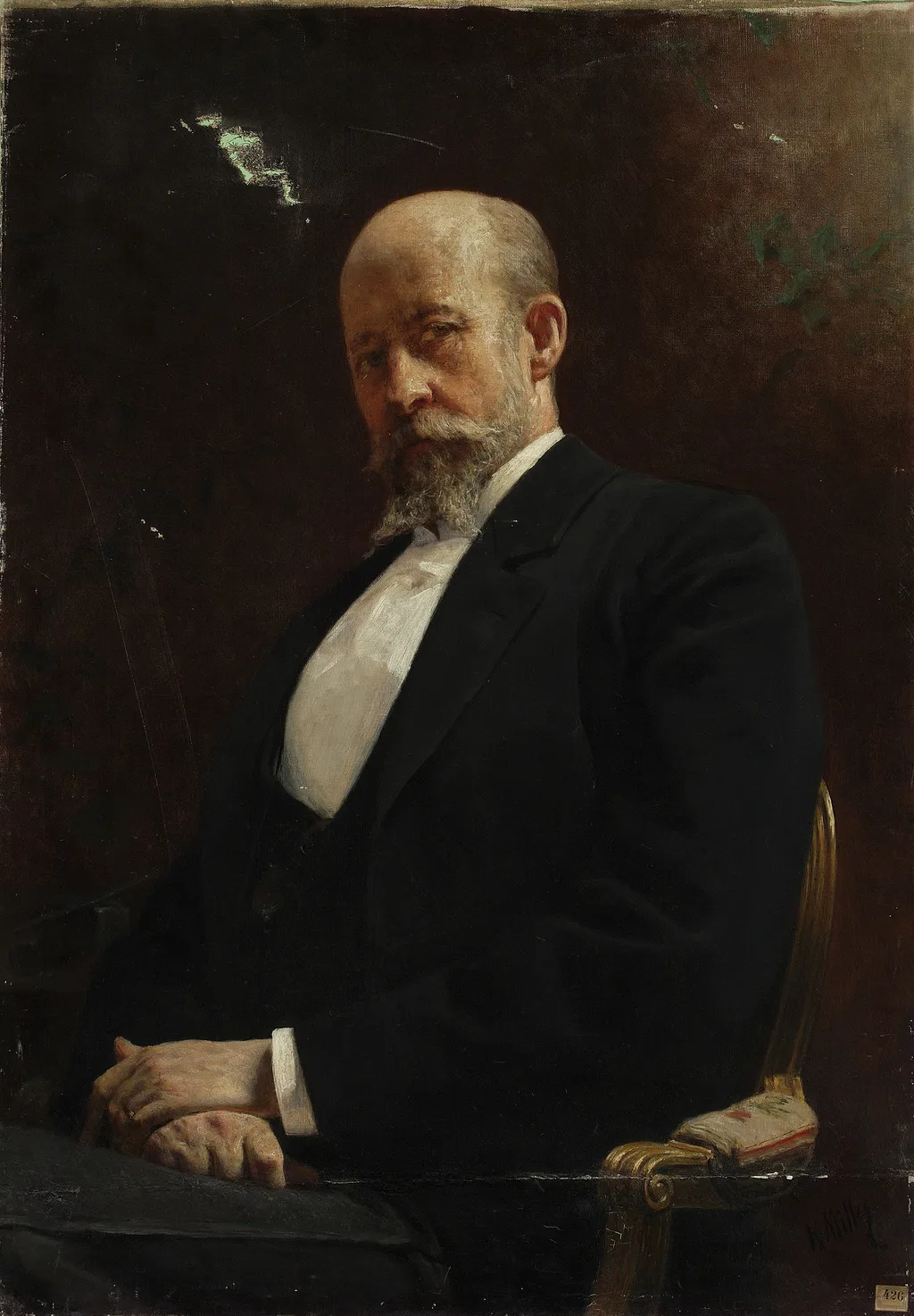 Portrait of Teodor Rygier, sculptor, by Karol Miller, oil, 1885