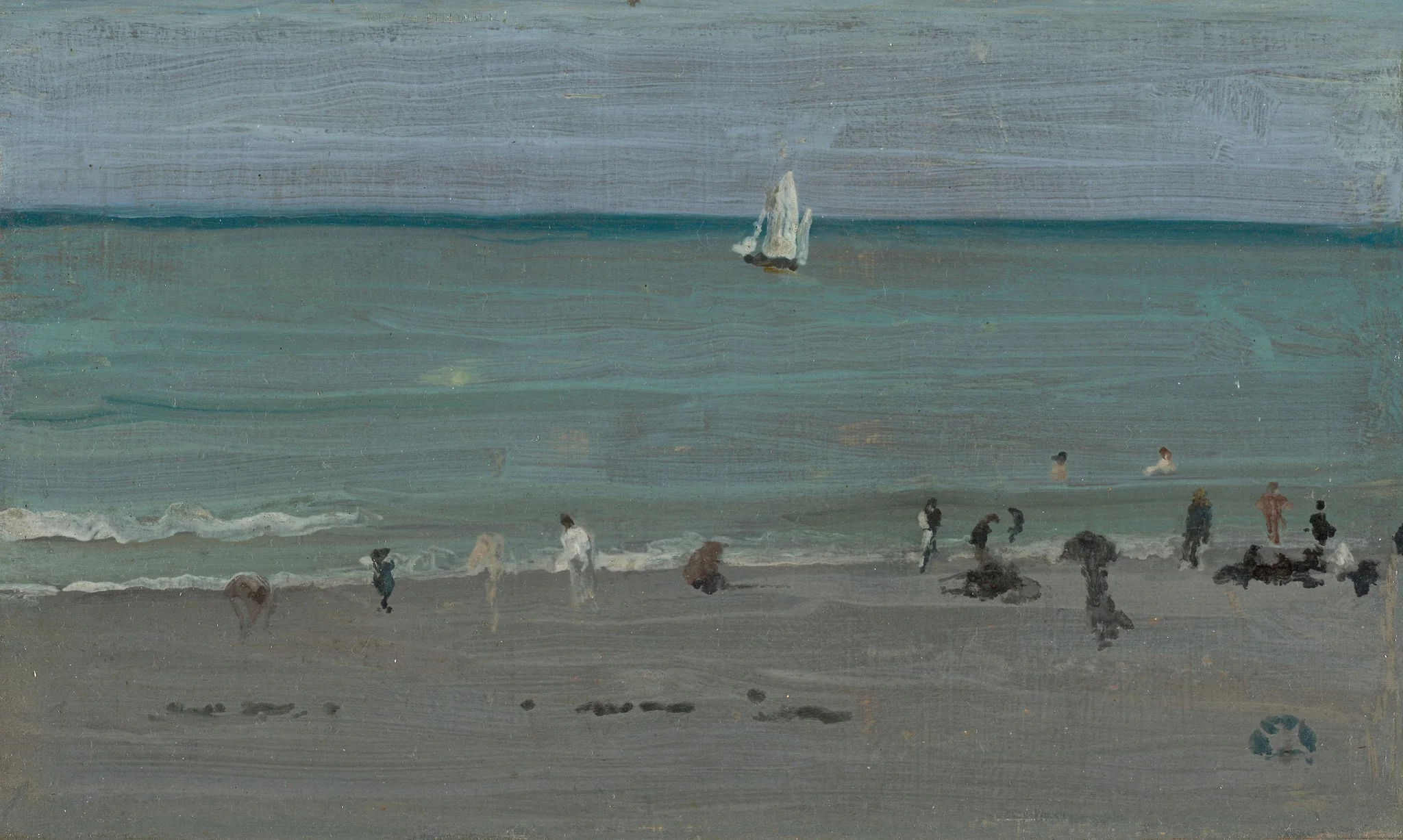 Coast Scene, Bathers, detail
