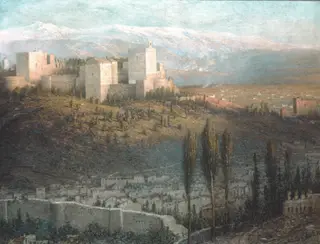 The Alhambra, Granada, Spain, by John Ferguson Weir, oil, 1901