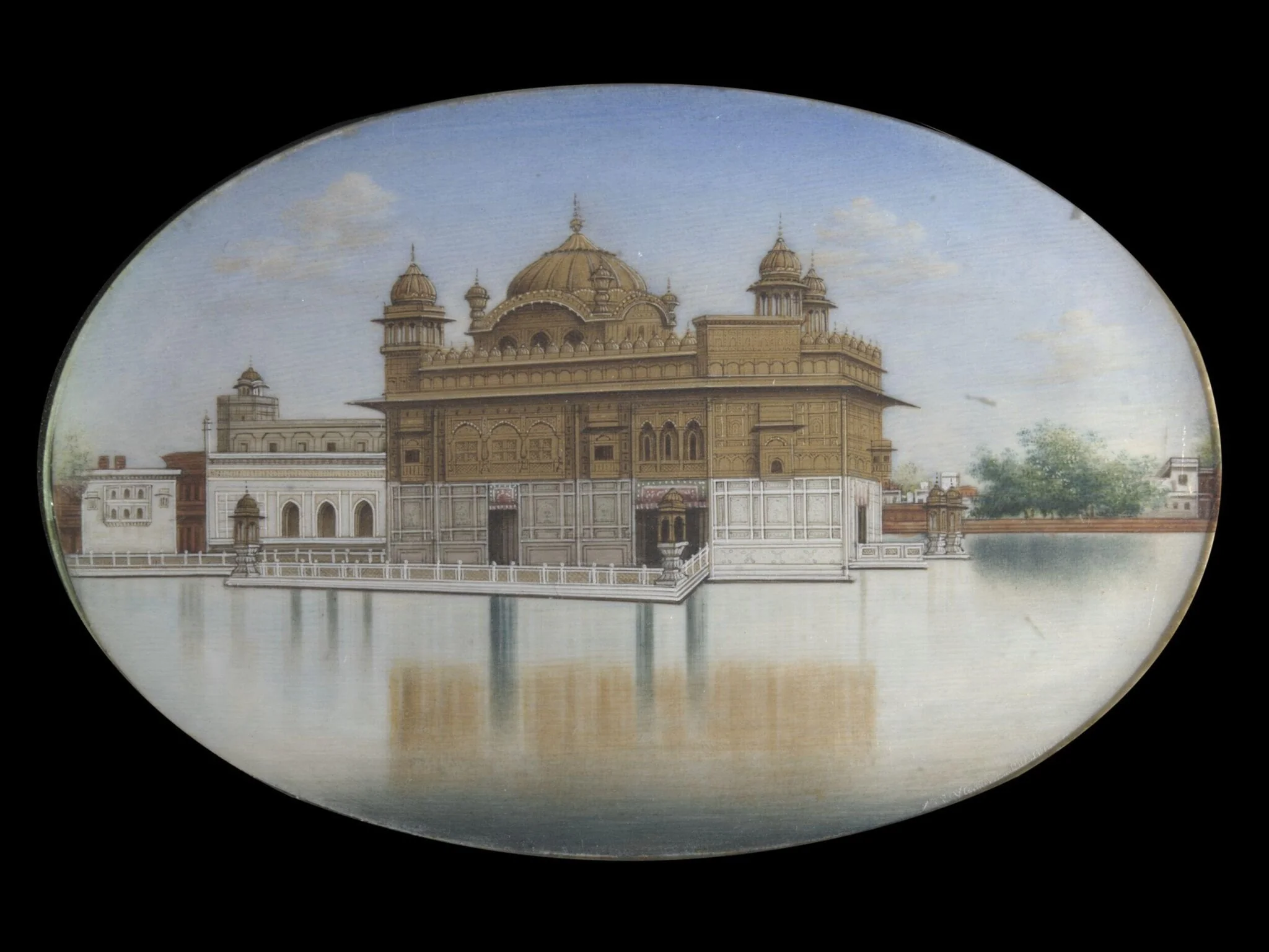 One of three views of the Golden Temple, detail