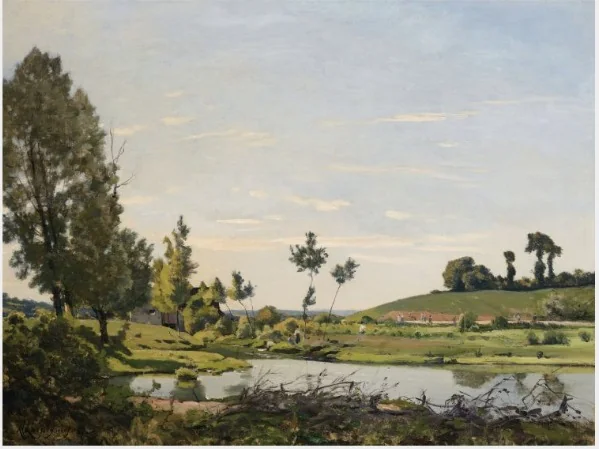 A River Scene, detail