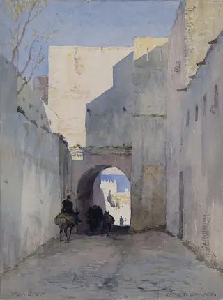A Street at Tangier, by Ernest George, watercolor, 1894