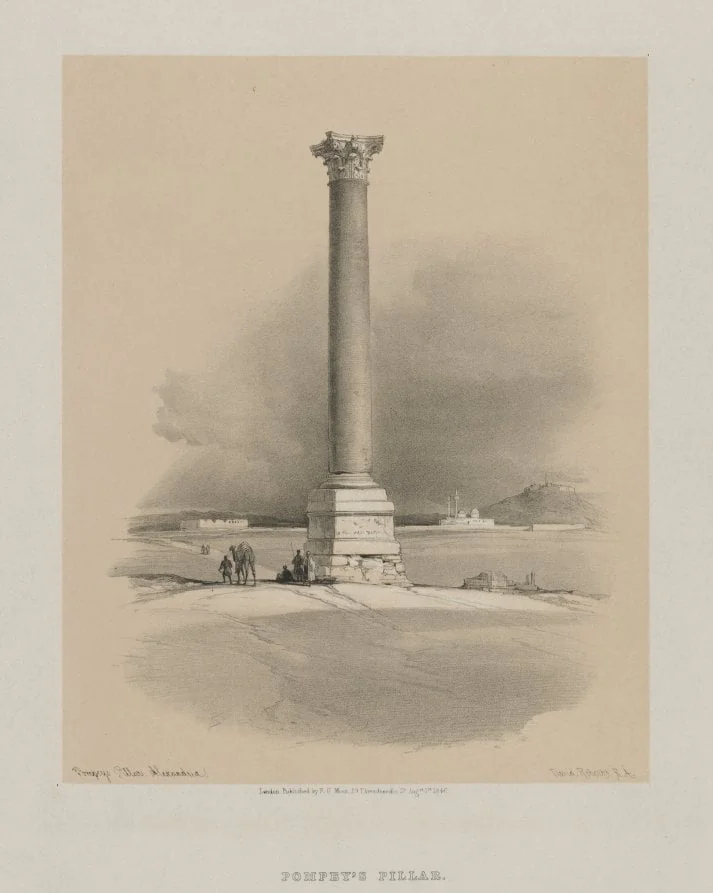 Egypt and Nubia, Volume I: Pompey's Pillar, Alexandria, detail