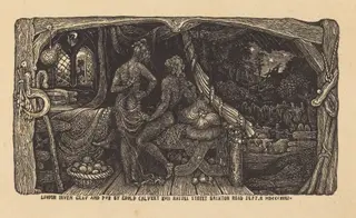 The Chamber Idyll, by Edward Calvert, ink, 1831