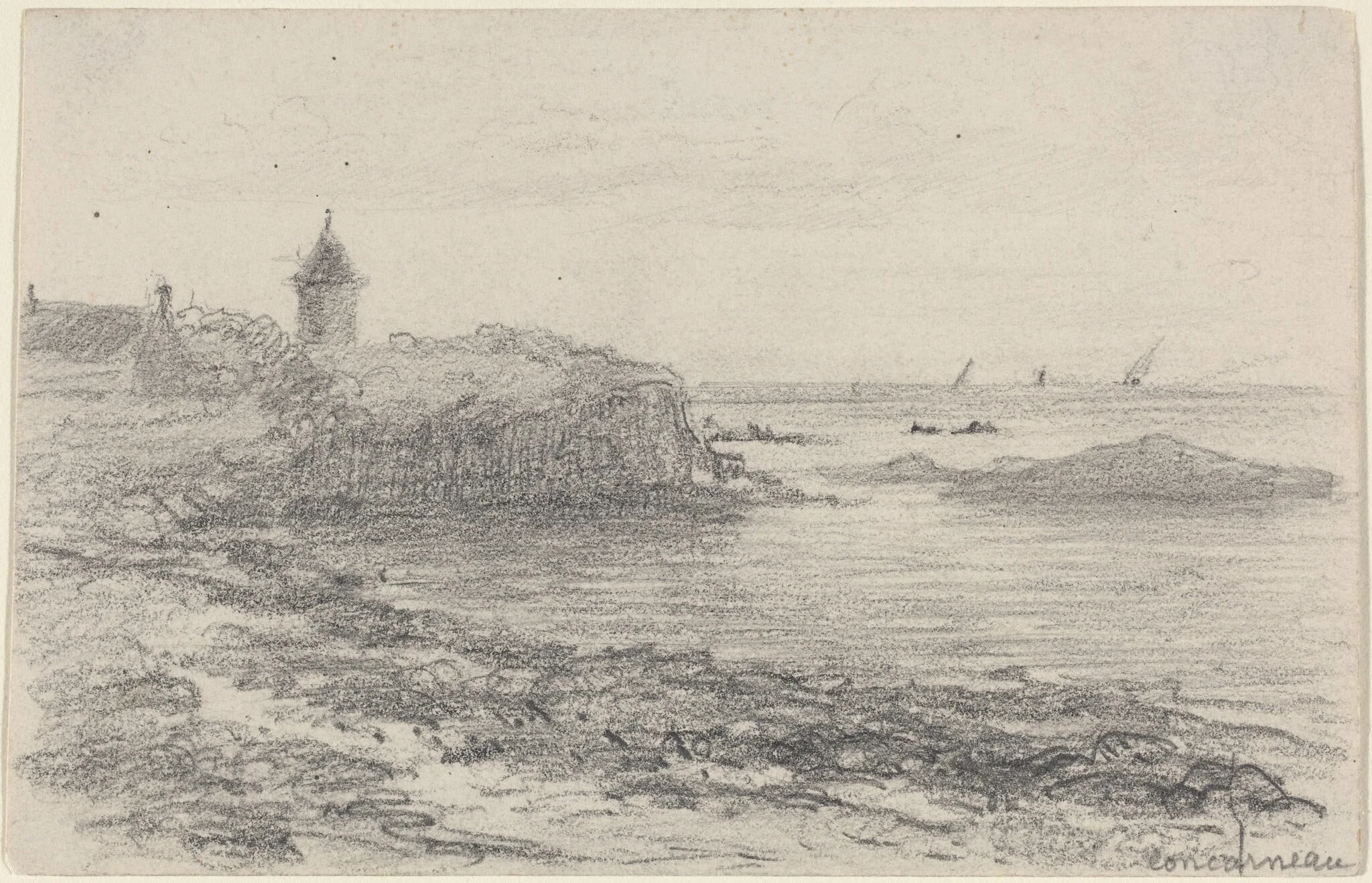 The Coast at Concarneau, detail