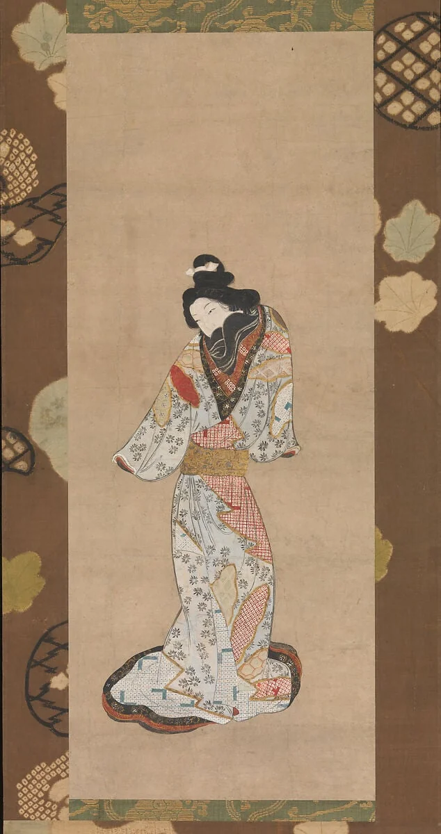 寛文美人図|Beauty of the Kanbun Era, detail