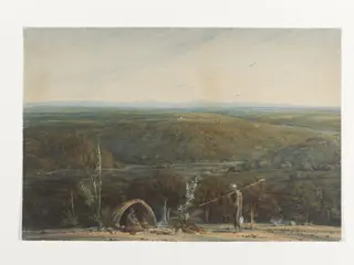 Port Jackson, Sydney, by William Westall, watercolor, 1804