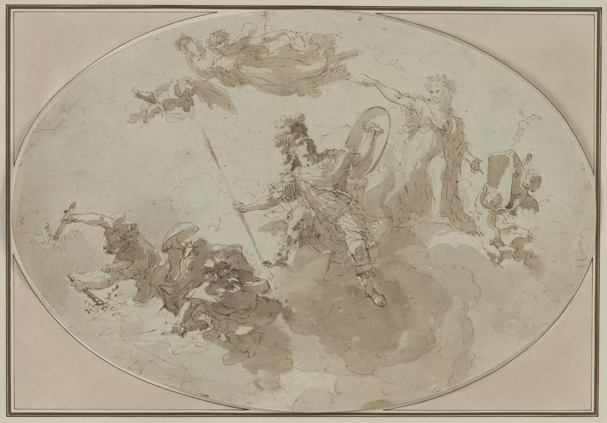 Ceiling Study: Allegory of Peace and War, detail