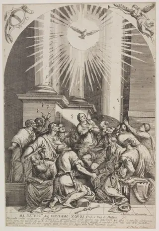 The Descent of the Holy Spirit, by Crestano Menarola, 1650