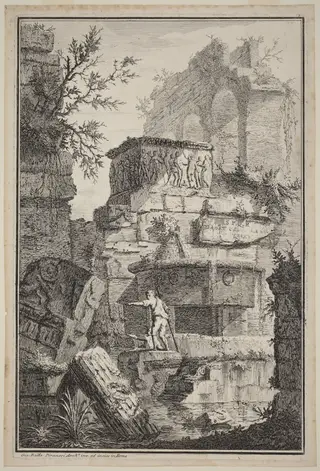 Rovine d' antichi Edifizj, by Giovanni Battista Piranesi, ink, 1744
