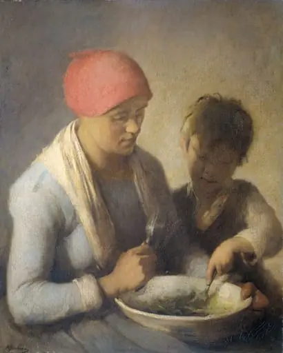 The Meal, by Auguste Boulard, unspecified, 1871