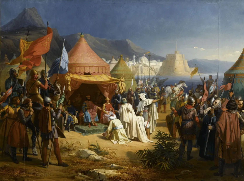 Conquest of Tripoli, by Charles-Alexandre Debacq, oil, 1842