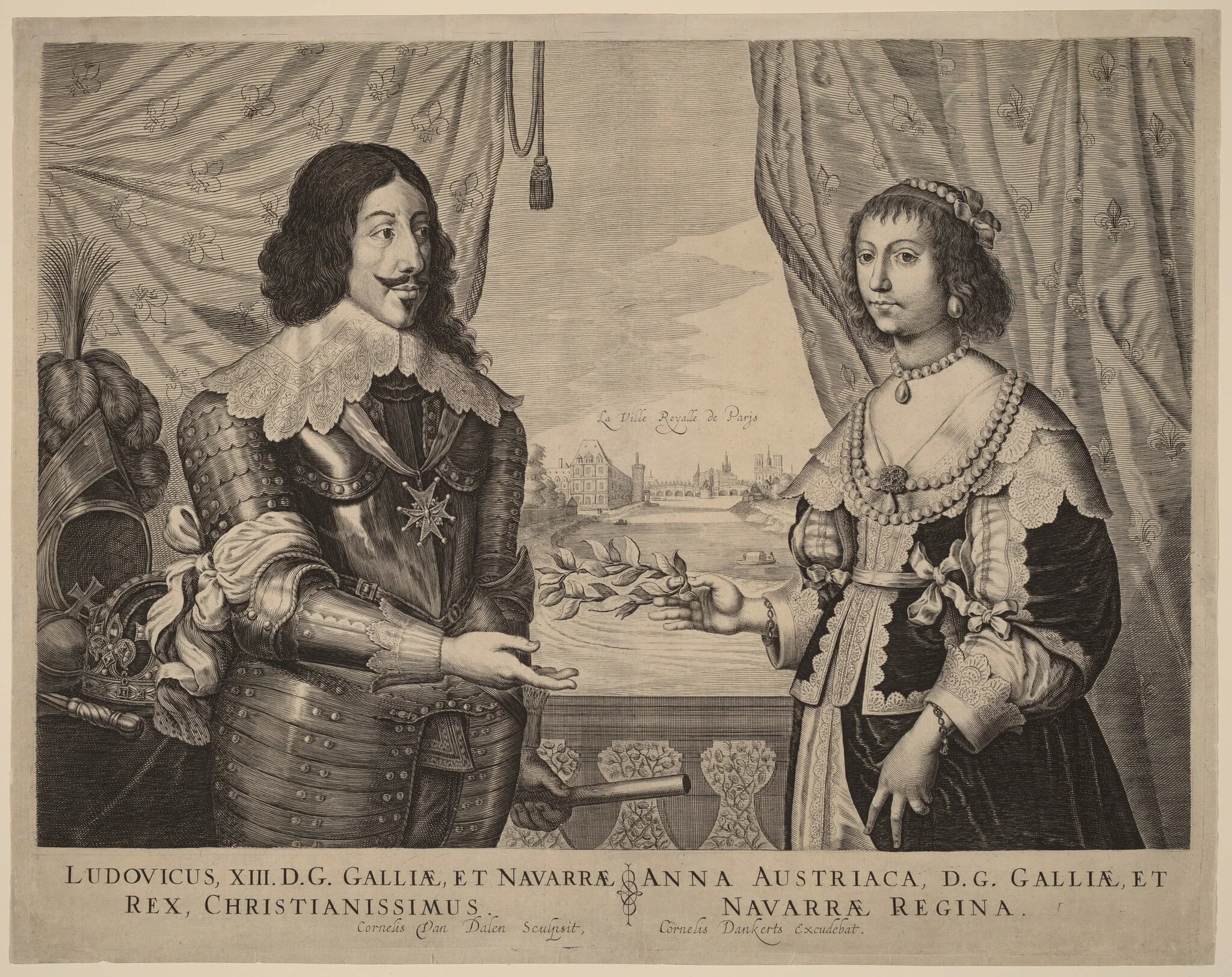 King Louis XIII of France and Anne of Austria, detail