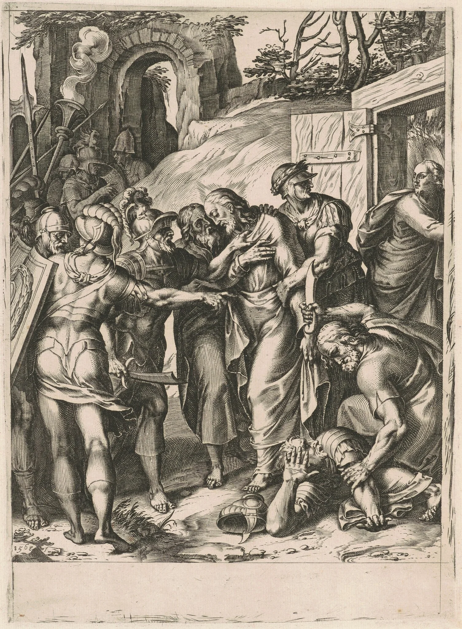 The Betrayal of Christ, detail