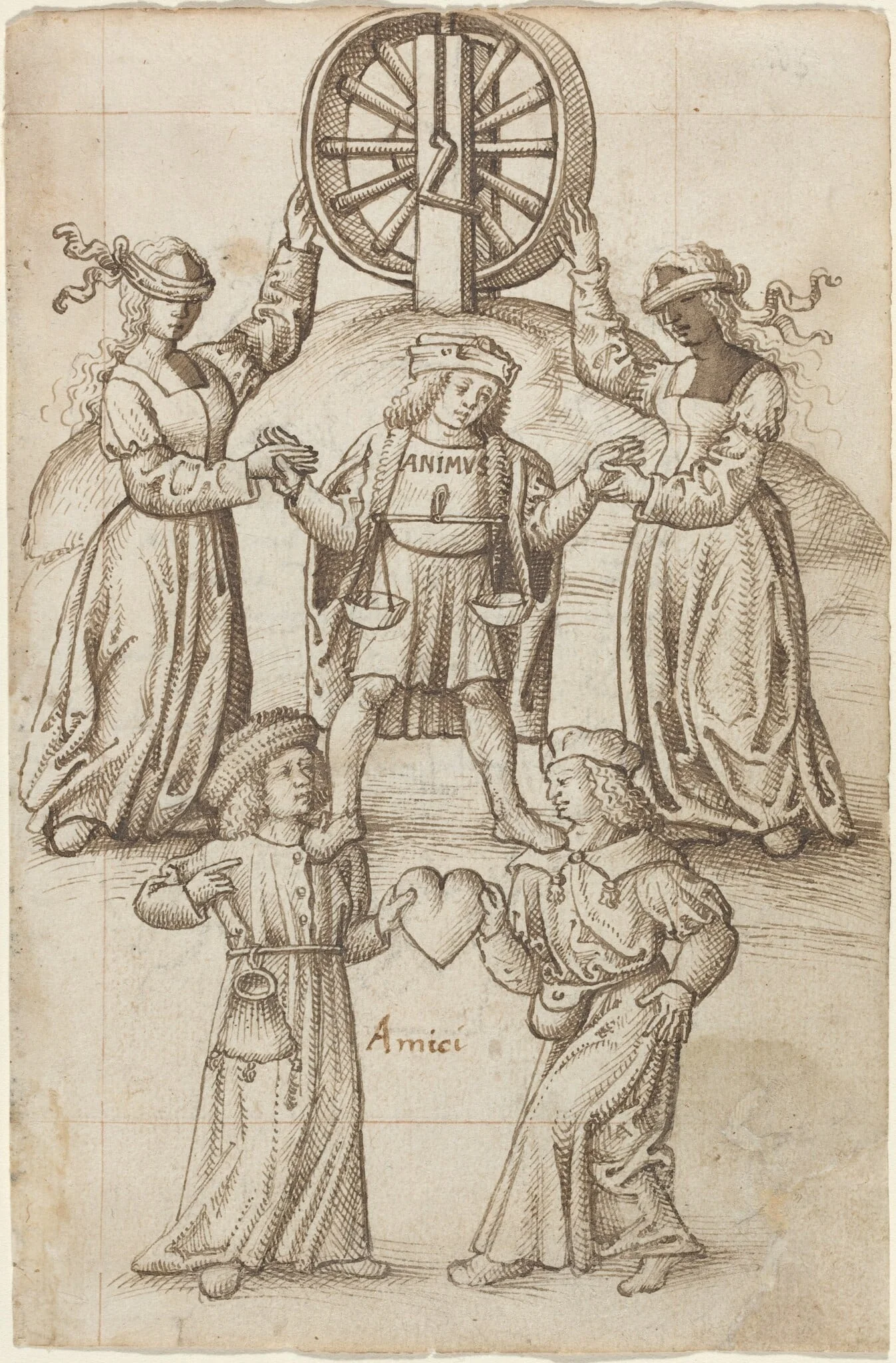 "Friendship Is Equality; A Friend Is Another Self" [fol. 10 recto], detail