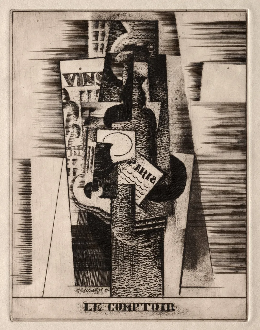 The Bar, by Louis Marcoussis, 1920