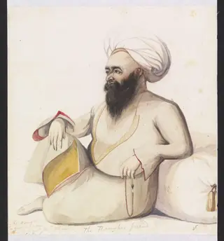 The Nawab Jubar Khan [br]other of Dost Md. Khan  Kabul, by Godfrey Thomas Vigne, watercolor, 1836