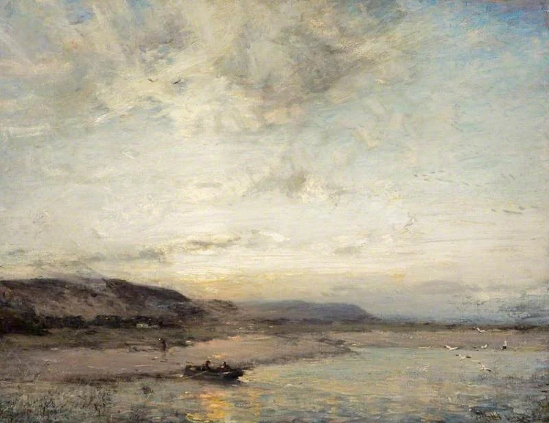 Sunset near Glencaple on Solway, detail