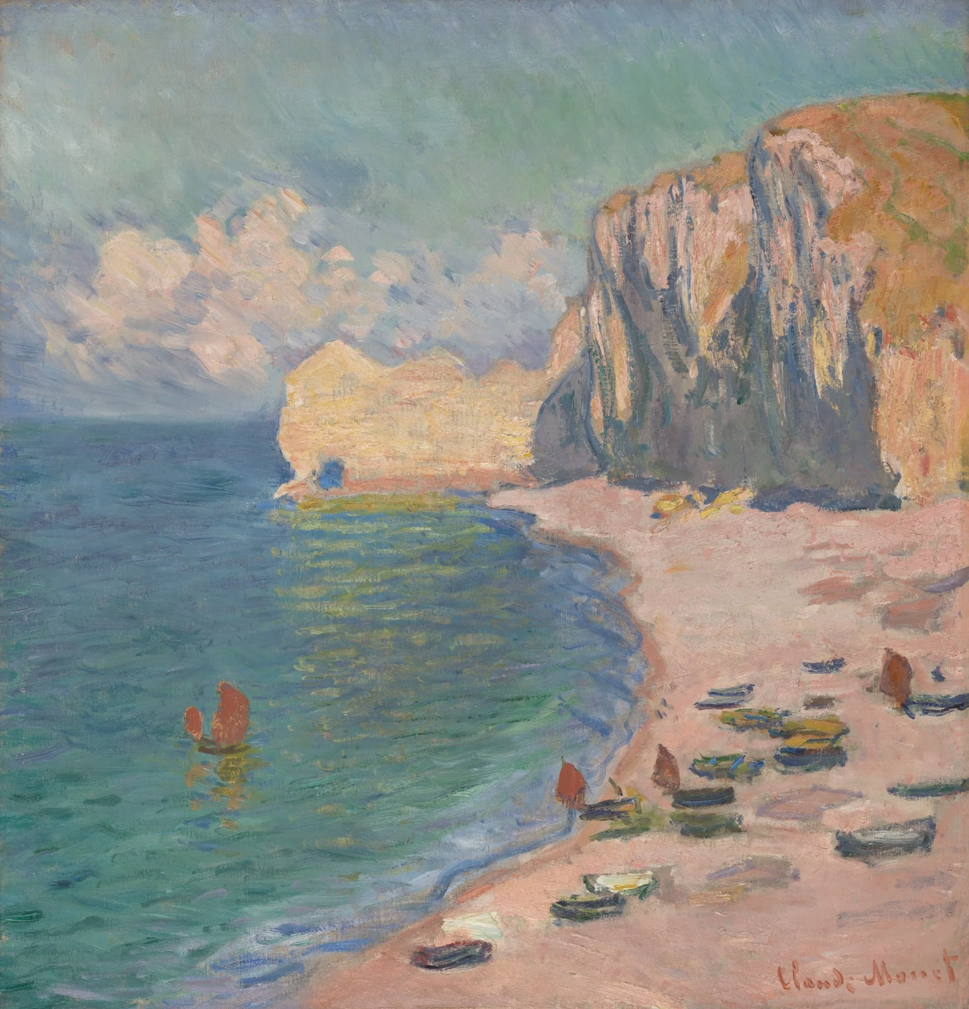 Étretat: The Beach and the Falaise d'Amont, detail