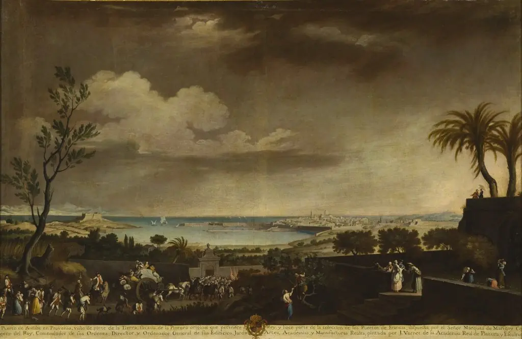 View of the Port of Antibes (El puerto de Antibes), by Juan Patricio Morlete Ruiz, unspecified, 1771