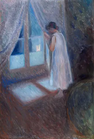 The Girl by the Window, by Edvard Munch, oil, 1897