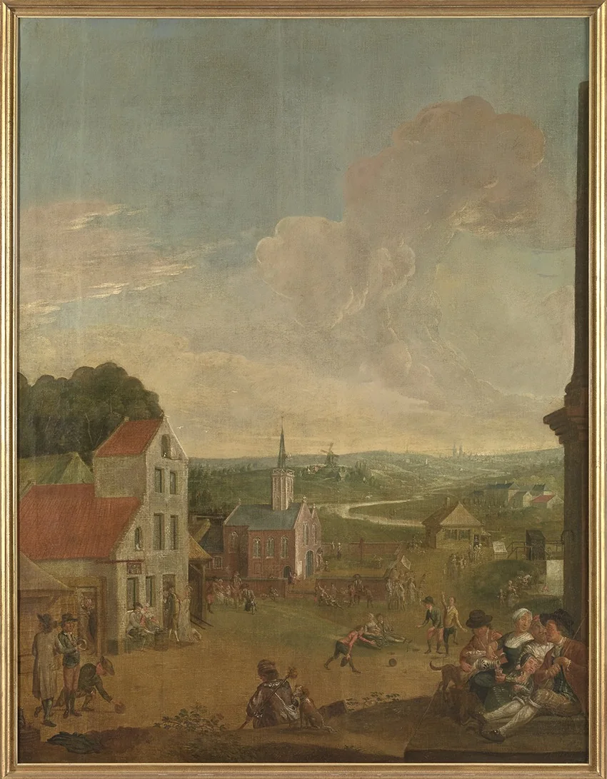 Gezicht op Sint-Michiels, detail