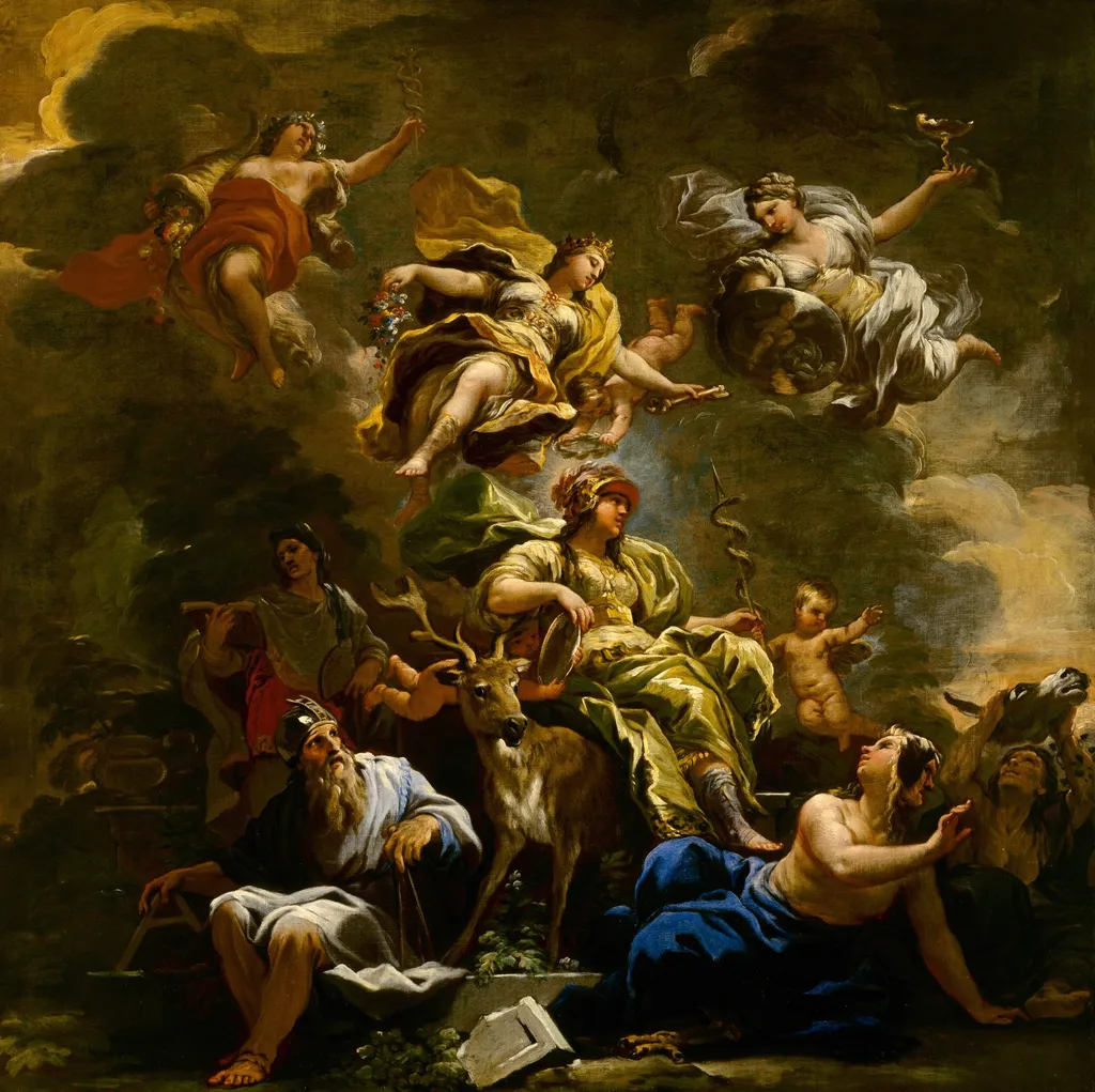Allegory of Prudence, by Luca Giordano, oil, 1679