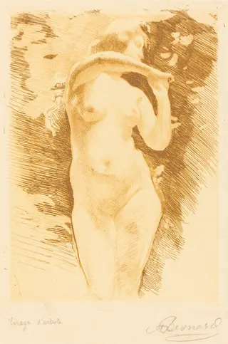 Eve, by Albert Besnard, ink, 1896