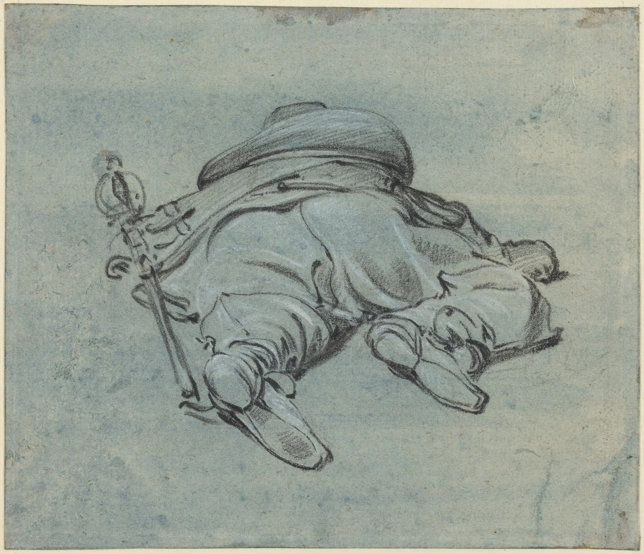 A Cavalier Lying on the Ground, detail