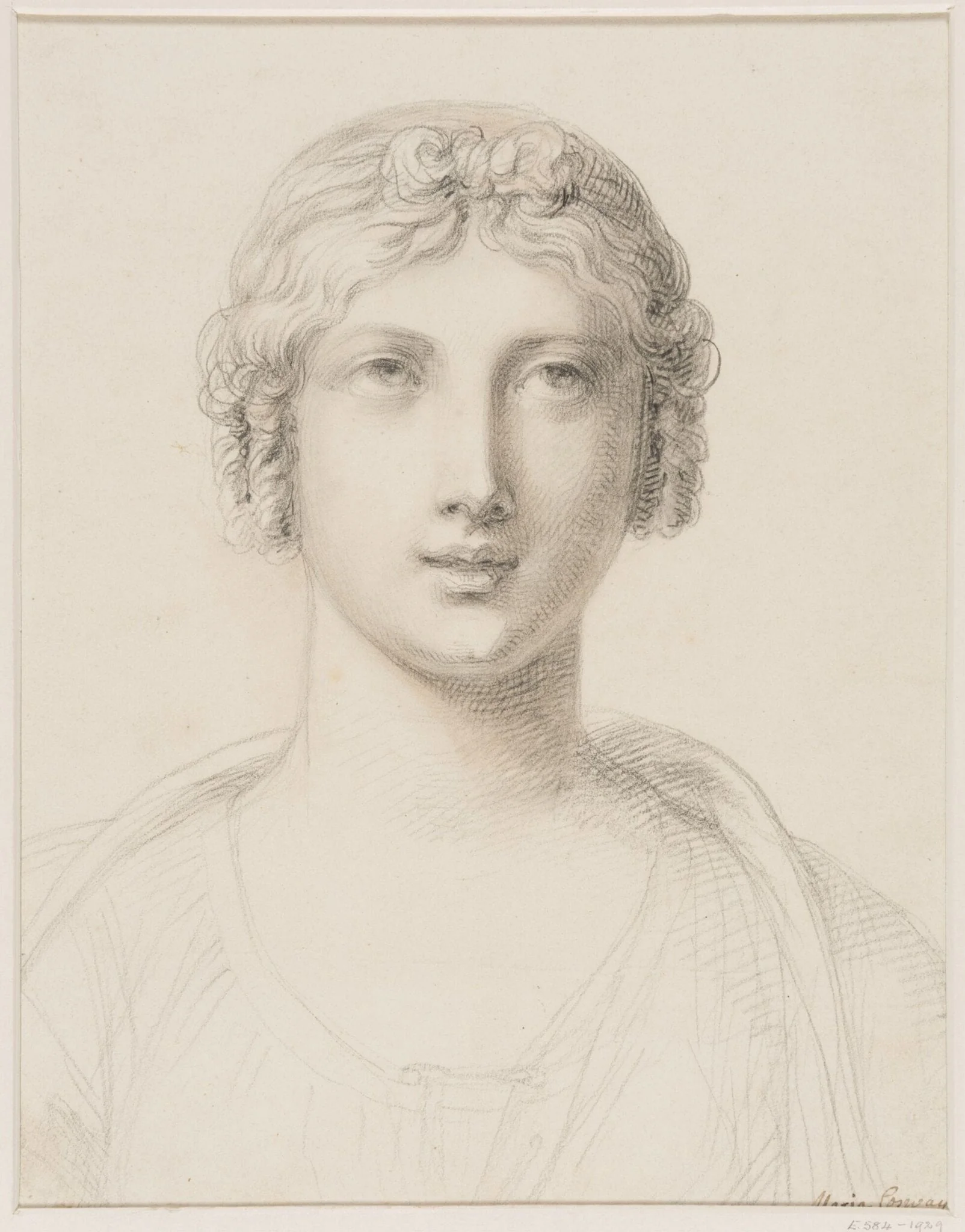 Study of a female head, detail