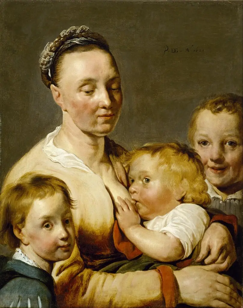 Charity, by Pieter de Grebber, oil, 1622