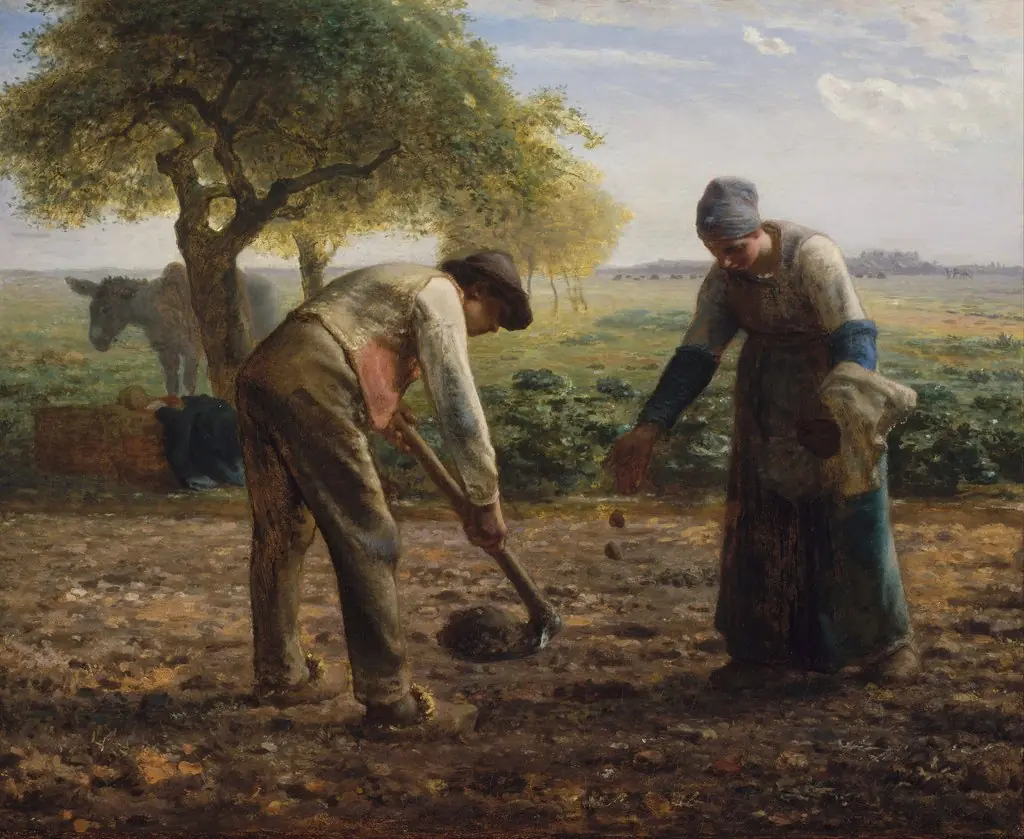 Potato Planters, by Jean François Millet, oil, 1865