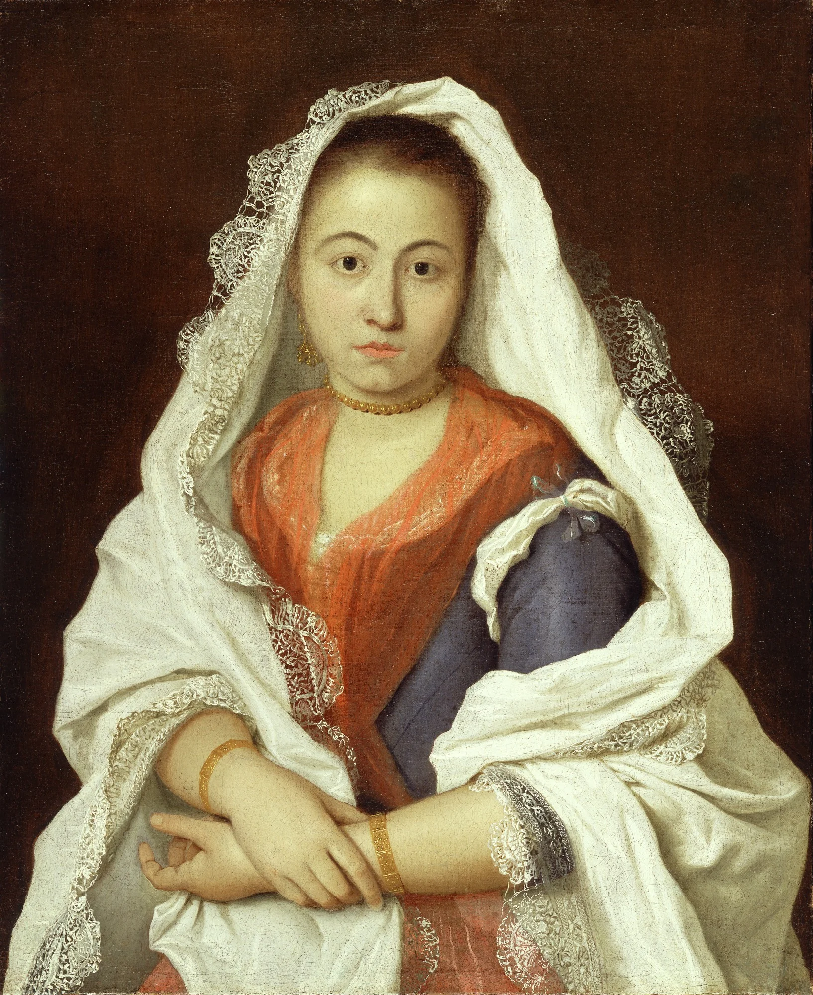 Portrait of a Young Woman, detail