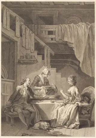 Le faucon, by Jean Dambrun, ink, 1774