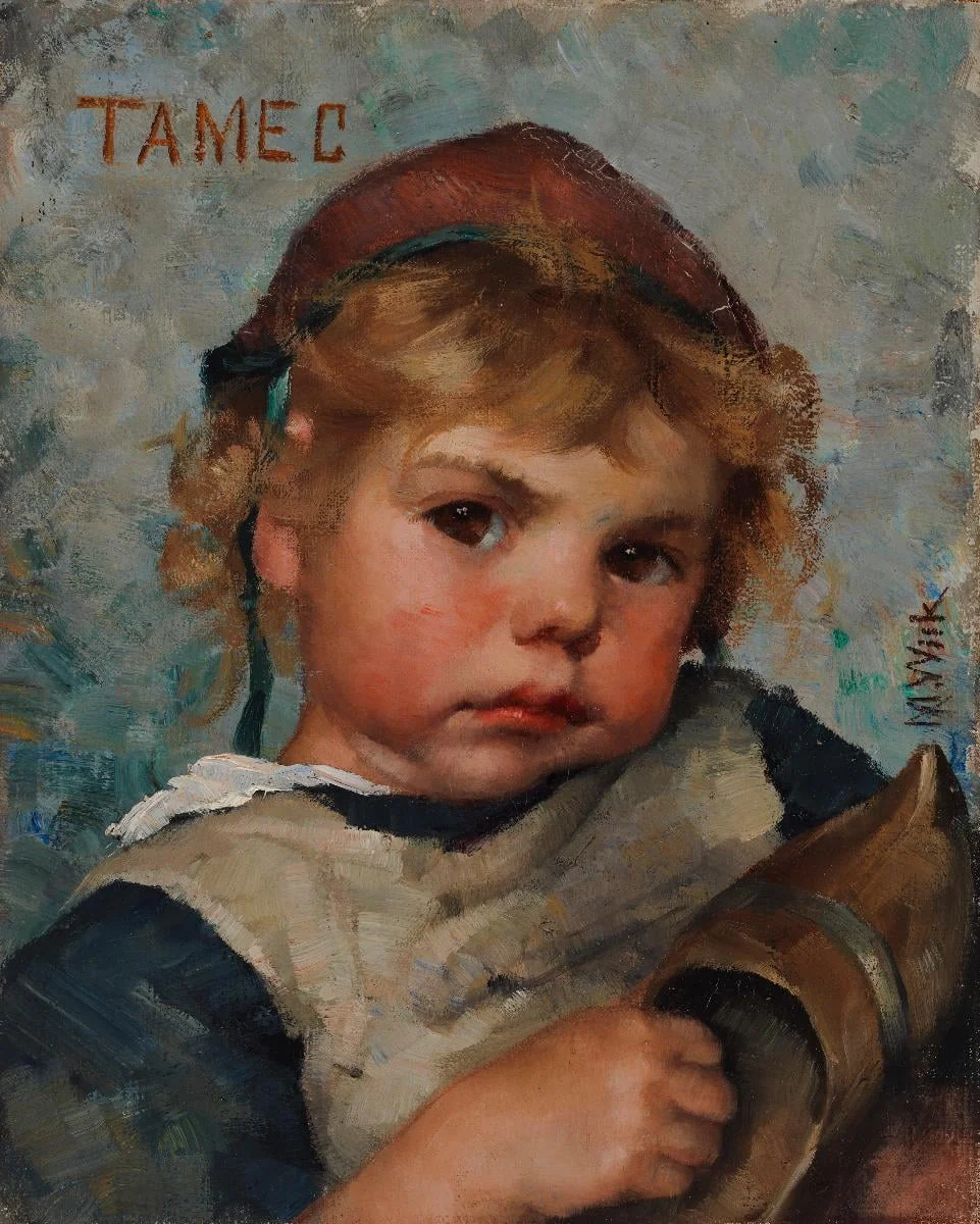 Tamec, kenkä kädessä, detail