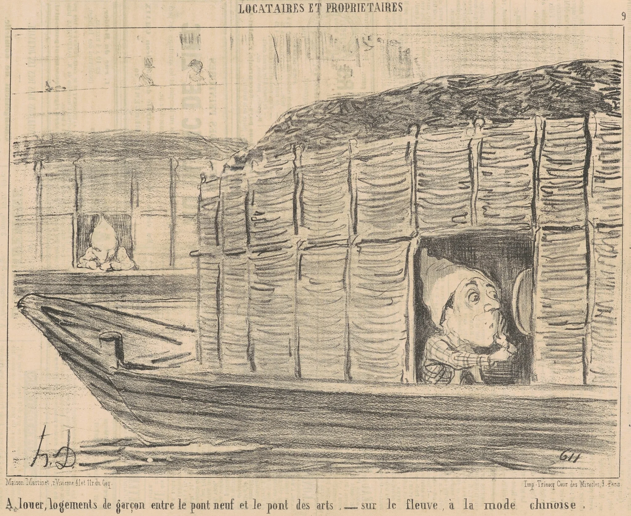 A louer, logements de garçon entre le ..., detail