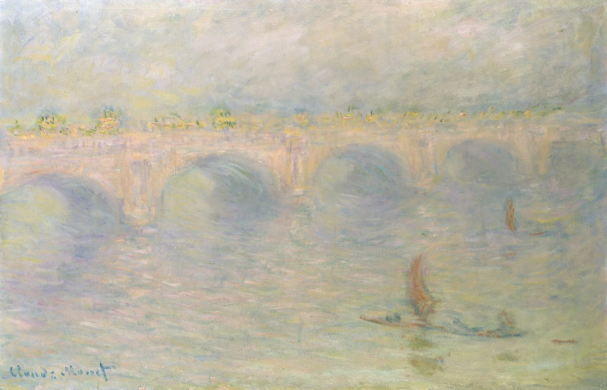 Waterloo Bridge, London, Sun Effect, detail