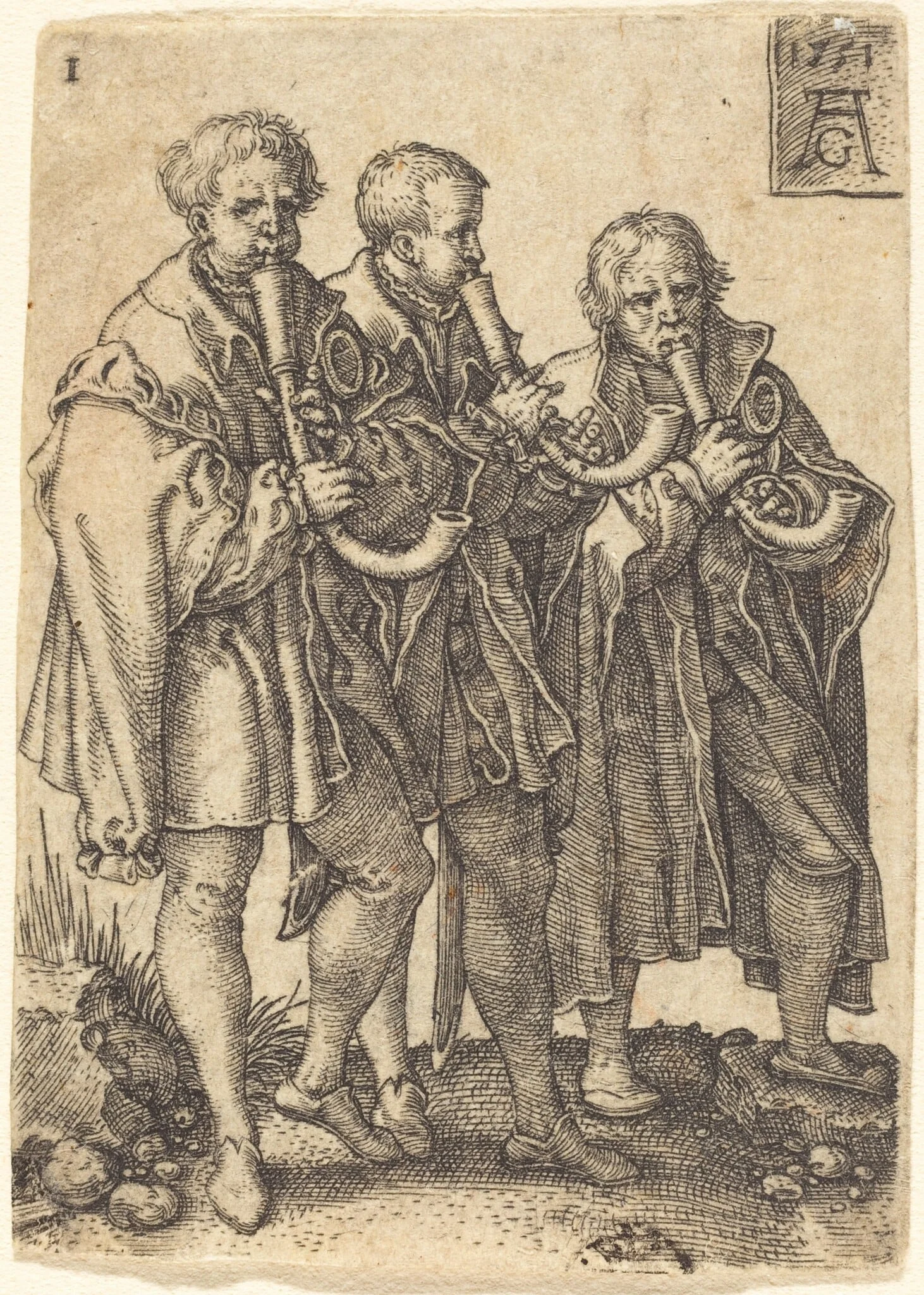 Three Musicians, detail