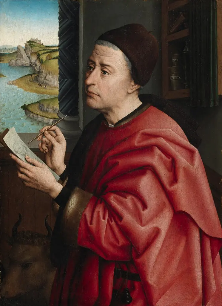 Saint Luke Portraying the Virgin, by Rogier van der Weyden, oil, 1431