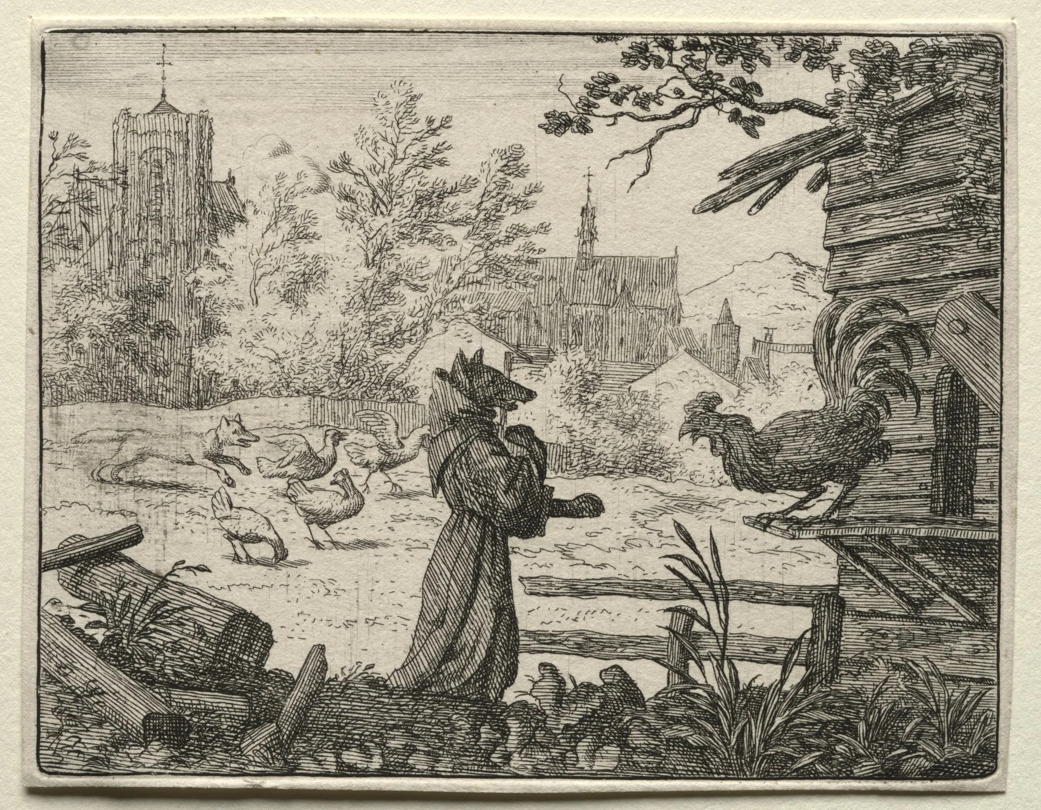 Reynard the Fox: Reynard Disguised as a Monk, detail